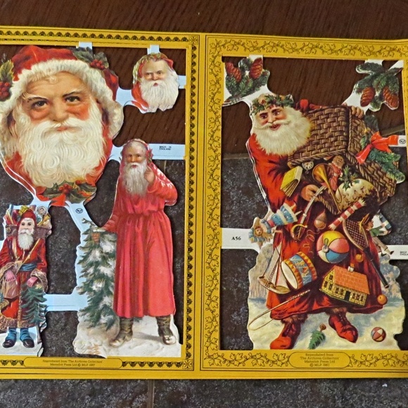 LOT OF Over 25 Sheets Vintage Mamelok Christmas Embossed Die Cut Paper England - Picture 2 of 10